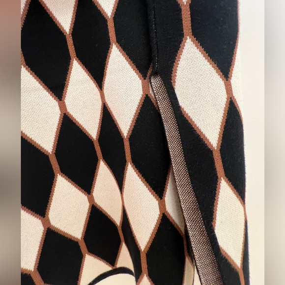 NWT HOUSE OF HARLOW 1960 knit midi dress. Diamond pattern. Very Pretty . Sz S. - Picture 3 of 11